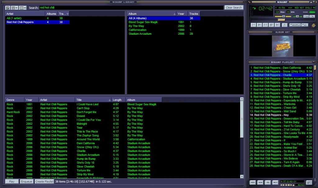 Winamp with Album Art