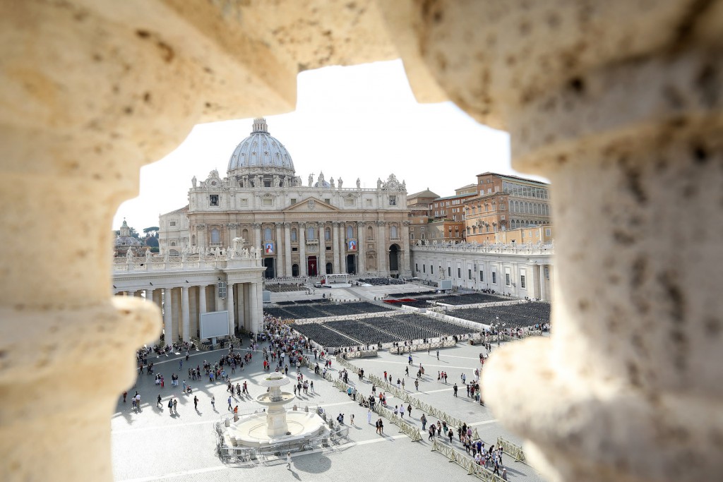 Final Preparations Are Made For The Canonisation Of Pope John Paul II And Pope John XXIII