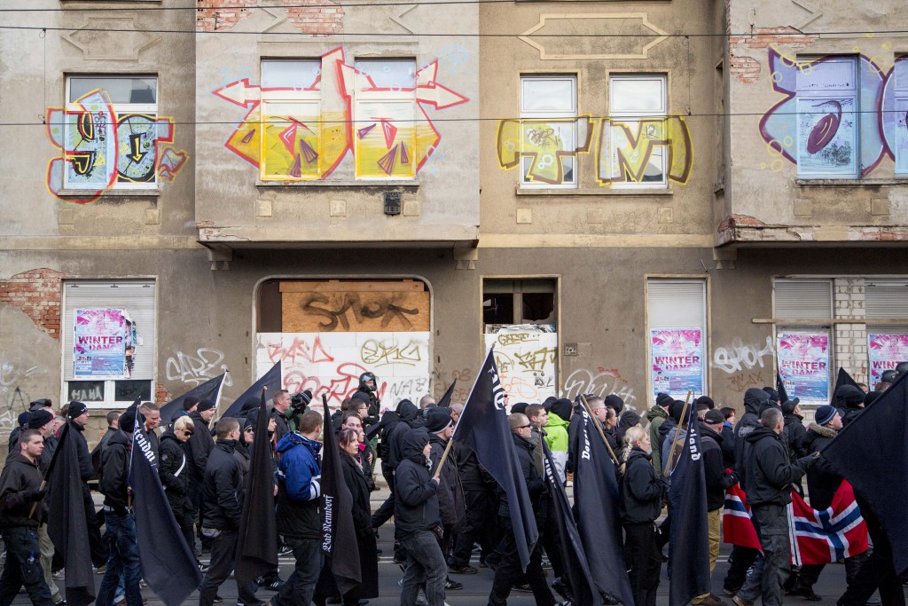 Neo-Nazis March In Magdeburg