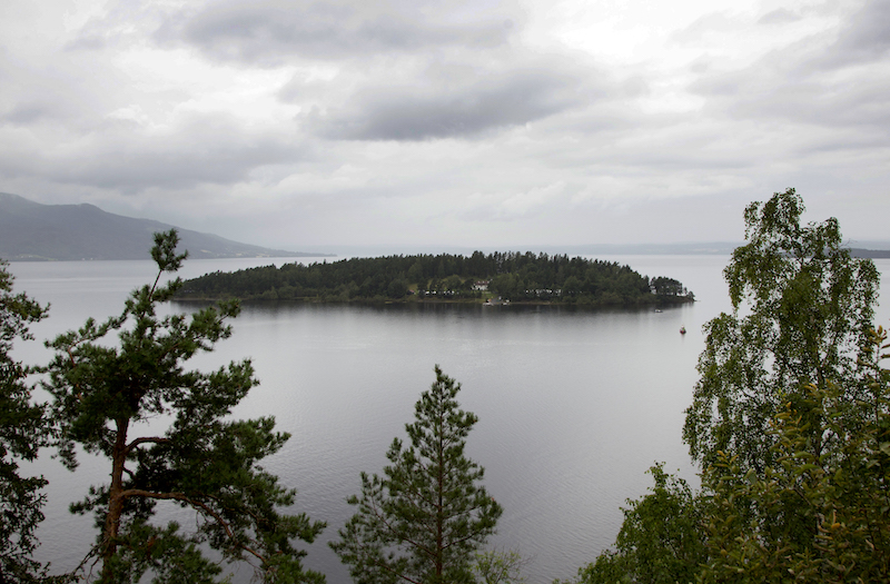 This vies shows the island of Utoeya whe
