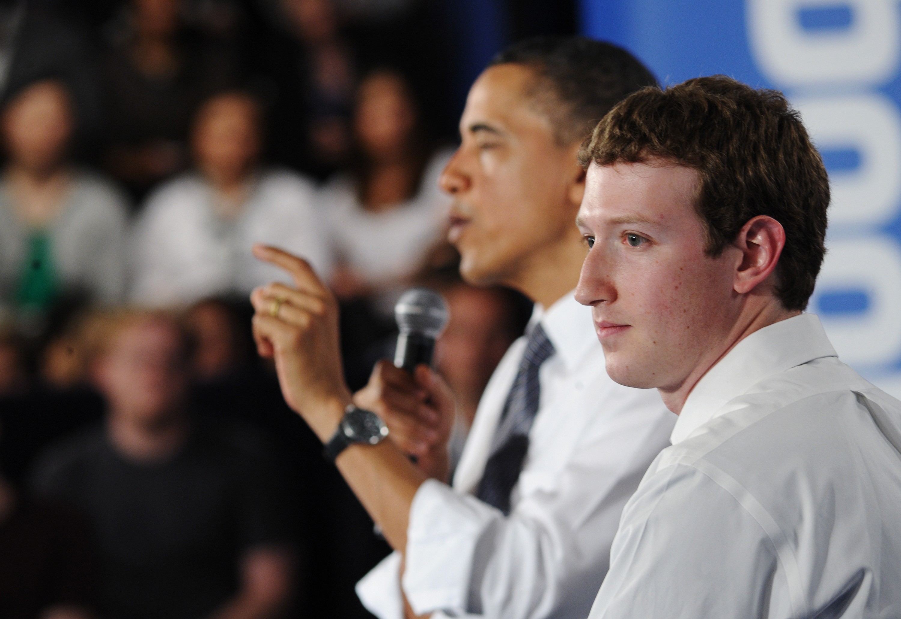 US President Barack Obama speaks as Face