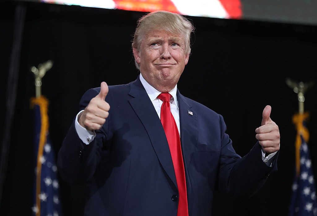 GOP Presidential Candidate Donald Trump Holds Campaign Rally In Tampa, Florida