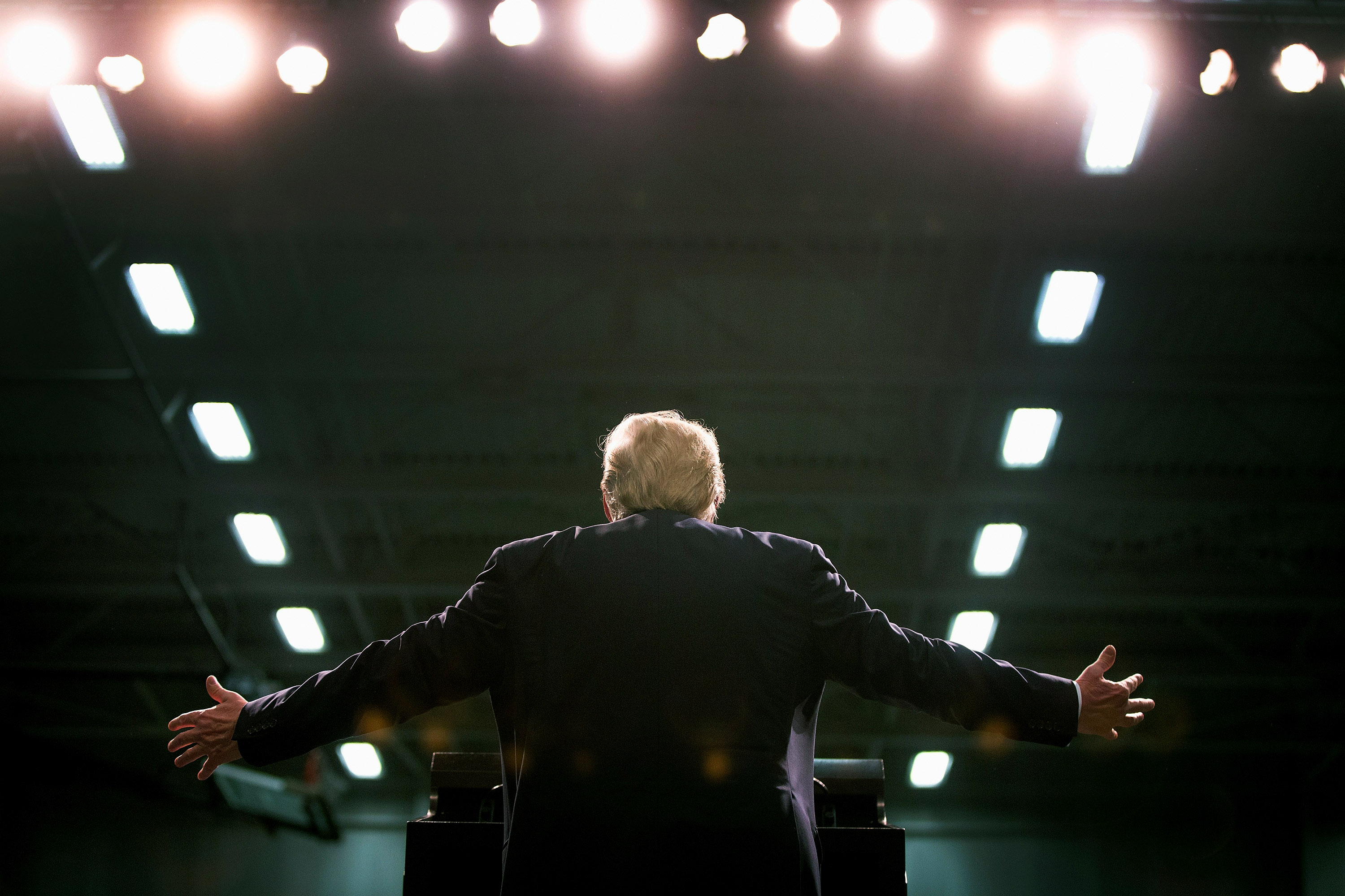 Donald Trump Holds Campaign Rally In Warren, Michigan